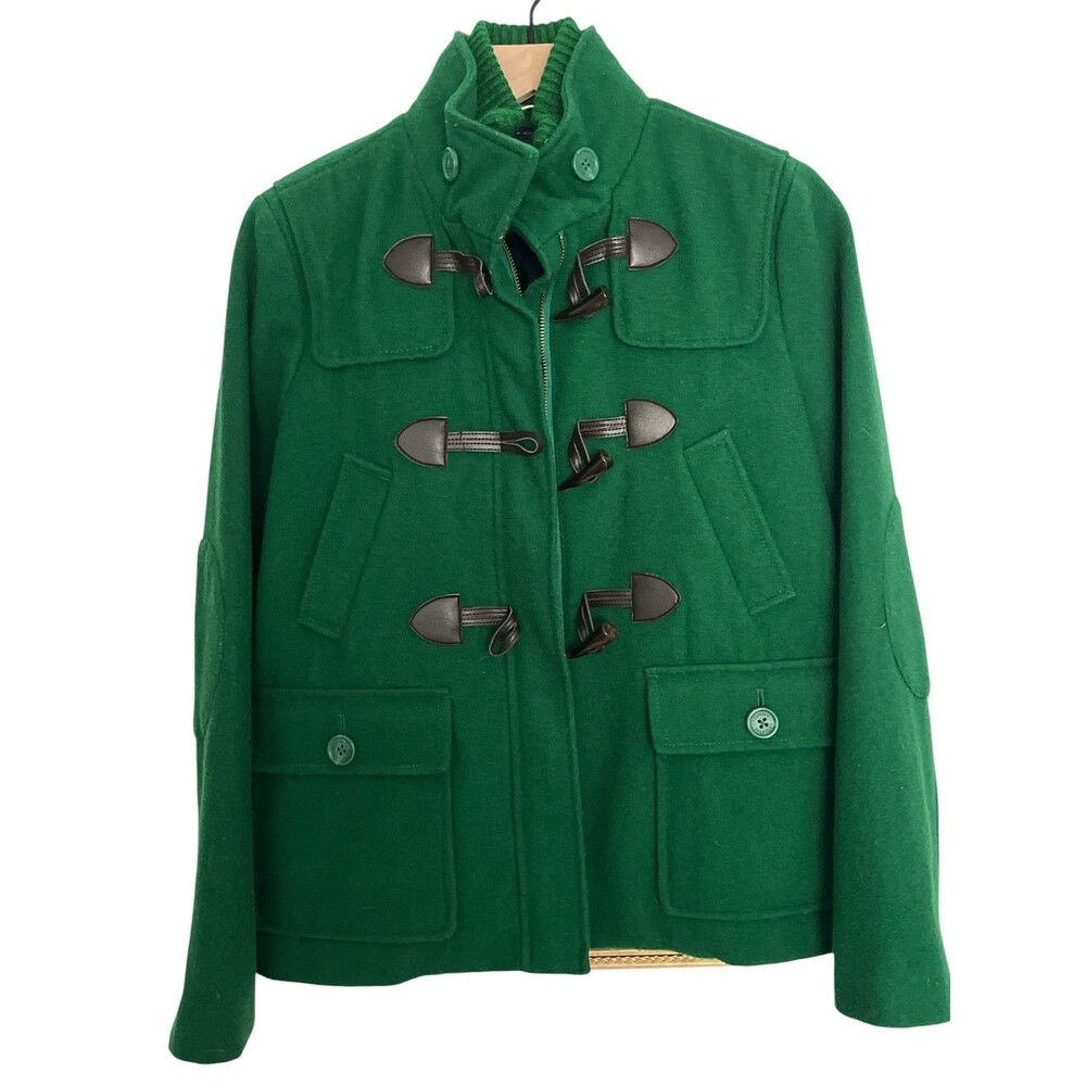 Tommy Hilfiger Green Wool Duffle Coat Women S Convoy Winter Coquette Ski Winter